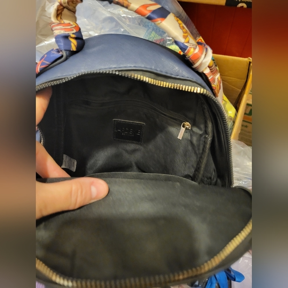 Ardene Navy Blue Backpack Purse - Picture 6 of 6